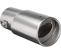 Abgasschlauch Universal Auto Schalldämpfer Silber Chrom SUV LKW-Gerade Schalldämpfer-Tipps Auspuff-Trim Heckrohrauto-End-Rohre(2pcs)