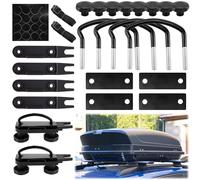 Abnaok 4 Stück Universal Dachbox Befestigung U Bügel, Dachbox Halterung Befestigung, Edelstahl U-Bügel Installationszubehör