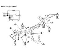 Abnehmbare Abschleppstange für Kia Sportage III (2010-2015) & Nein Elektrik -