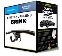 Brink Anhängerkupplung abnehmbar Kugelstange von schräg unten gesteckt - DACIA DUSTER