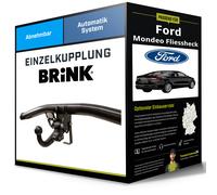Brink Anhängerkupplung abnehmbar Kugelstange von schräg unten gesteckt - FORD MONDEO V Turnier