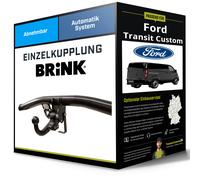 Brink Anhängerkupplung abnehmbar Kugelstange von hinten gesteckt - FORD TRANSIT CUSTOM V362 Kasten