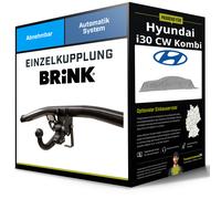 Brink Anhängerkupplung abnehmbar Kugelstange von schräg unten gesteckt - HYUNDAI i30 Kombi