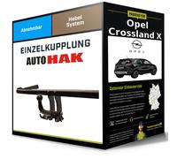 AUTO-HAK Anhängerkupplung abnehmbar Kugelstange von hinten gesteckt - OPEL CROSSLAND X / CROSSLAND