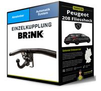 BRINK Anhängevorrichtung BMA mit abnehmbarem Kugelkopf für PEUGEOT 208 I 1.6 BlueHDi 100 HDi 1.2 VTI 82 GPL / 75 1.0 1.4 e-HDi VTi THP 110 PureTech