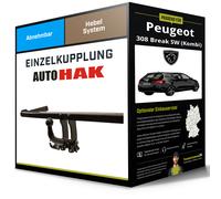 Abnehmbare Anhängerkupplung für PEUGEOT 308 Break SW 08- I Typ 4E / 4H Auto Hak