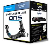 Oris Anhängerkupplung abnehmbar Kugelstange von unten gesteckt - VW PASSAT B8 Variant