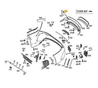 ABS Abdeckung Abschleppöse hinten für Mercedes für CLA45 für AMG 2016+ A1178
