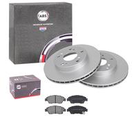 ABS BREMSSCHEIBEN 262mm + BELÄGE VORNE passend für HONDA CIVIC 7 + 8