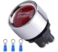 ABS Druckknopf Schalter 12V 50A Blau LED Licht ABS Druckknopf | 12V 50A Leistung, wasserdichtes Design, helle LED-Anzeige, automatischer Reset, für Auto und Boot(Red)