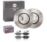 ABS gelochte BREMSSCHEIBEN 284mm+ BELÄGE VORNE passend für ABARTH 500 595 695