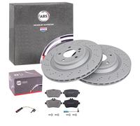 ABS GELOCHTE BREMSSCHEIBEN 320mm + BELÄGE HINTEN passend für MERCEDES SL R231