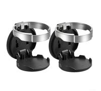 ABS Getränkehalter für Auto Klappbar Schwarz(Black) | Platzsparendes Design, faltet sich flach zusammen, ideal für kleine Fahrzeuge, 2er Set, schwarz