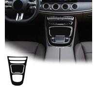 ABS-Kunststoff Zierblende für Mittelkonsole, Schalthebel-Verkleidung, Rahmenabdeckung, Klebe-Verzierung für Benz E-Klasse W213 2021, Auto-Innenausstattung Zubehör (Schwarz)