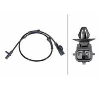 HELLA ABS-Sensor 6PU 358 252-141, Raddrehzahl, 2-polig, Kabel 685 mm, mit Befestigungsclips am Kabel