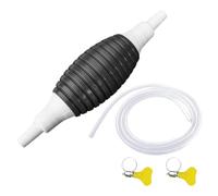 Absaugpumpe - Siphon | Ölpumpe | Portable Transfer Pump für KFZ & Werkstatt | Manueller Kraftstoff-Siphonschlauch für Wasser & Benzin | Universal Flüssigkeitssauger mit PVC Schlauch Schwarz