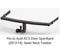 Abschleppstange für Audi A3 3D & 5D (2012-19) & 13 Stecker Bypass- Relais - V062