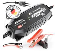 ABSINA Vollautomatisches Batterieladegerät KFZ - Ladegerät für 6V & 12V Blei Batterie bis 120Ah / 12,8V Lithium bis 50Ah - 3,6m Kabel - Erhaltungsl