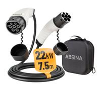 Absina Ladekabel Typ 2 Mode 3 für Elektroautos 22 kW / 32 A / 7,5 Meter 32 A 7,5 m