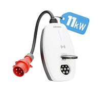 ABSINA Mobile Wallbox 11kW 16A mit App Steuerung - Wallbox mit CEE Stecker, RFID & Einstellbarer Ladeleistung - Elektroauto Wallbox 3 phasig für i3, e-Up, ID.3, ID.4, Zoe, fortwo UVM - Wallbox CEE