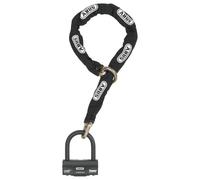 ABUS Schloss-Ketten-Kombi - Granit 58 + 12KS Black Loop - Motorradschloss aus Vorhängeschloss und Kette - ABUS-Sicherheitslevel 19, 120 cm