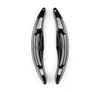 abywrpagg Kompatibel Mit Porsche Für Macan 2014 2015 2016 2017 2018 2019 2020 2021 1 Paar ABS-Aufkleber Für Die Lenkradschaltpaddel-Verlängerung(Red Carbon FIber)