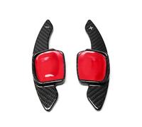 abywrpagg Kompatibel Mit VW Für Jetta MK6 Für T-Roc 2016 2017 2018 2019 2020 2021 Echtcarbon-Autolenkrad-Schaltwippenverlängerung(Red)