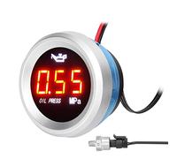 ACAGALA 52mm Öldruckanzeige Auto Digital Meter LED Display 9-35V mit 1/8NPT Sensor Alarmfunktion