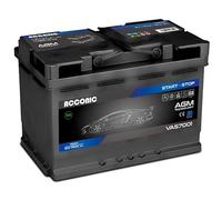 ACCONIC VA57001 START-STOP AGM 70Ah Autobatterie 570901076 12V 760A EN Maße:278×175×190mm Starterbatterie, wartungsfrei, versiegelt, vibrationsfest, leistungsstark, ideal für PKW, SUV, Nutzfahrzeuge
