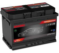 Acconic VP57412 Performance 75Ah Autobatterie ersetzt 70Ah 74Ah 77Ah (278x175x190mm)