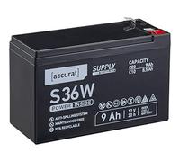 Accurat AGM Batterie S36w - 12V, 9Ah, zyklenfest, wartungsfrei, Blei Akku