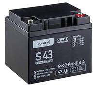 Accurat AGM Batterie S43-12V, 43Ah, zyklenfest, wartungsfrei, Blei Akku | VRLA Versorgungsbatterie, Solarbatterie, Bootsbatterie für Wohnmobil, Wohnwagen, Camper, Bootsbatterie, Mehr Sicherheit