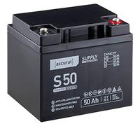 Accurat AGM Batterie S50-12V, 50Ah, zyklenfest, wartungsfrei, Blei Akku | VRLA Versorgungsbatterie, Solarbatterie, Bootsbatterie für Wohnmobil, Wohnwagen, Camper, Bootsbatterie, Mehr Sicherheit