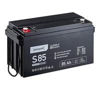 Accurat AGM Batterie S85-12V, 85Ah, zyklenfest, wartungsfrei - VRLA Versorgungsbatterie, Blei Akku, Solarbatterie, Bootsbatterie für Wohnmobil, Wohnwagen, Camper, Bootsbatterie
