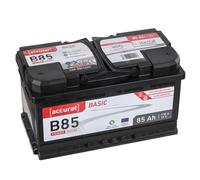 Accurat - 12V 85Ah Autobatterie Starterbatterie Batterie kfz pkw statt 80Ah 88Ah