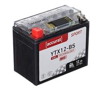 Accurat Sport GEL LCD YTX12-BS Motorradbatterie 12Ah 12V (DIN 51012) YTX12-4 Gel12-12-BS 51012 YB12B-B2