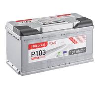 Accurat Plus Autobatterie 103Ah 12V Starterbatterie statt 100Ah 105Ah Batterie