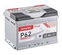 Accurat Plus Autobatterie 62Ah 12V Starterbatterie statt 60Ah 61Ah 63Ah Batterie