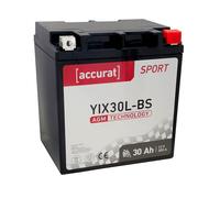 Accurat Sport AGM YIX30L-BS Motorradbatterie 30Ah 12V 66010-97A