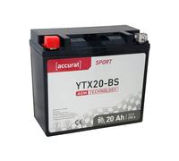Accurat Sport AGM YTX20-BS Motorradbatterie 20Ah 12V DIN 82001