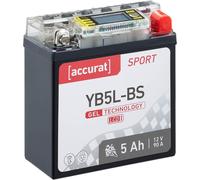 Accurat Sport GEL LCD YB5L-BS Motorradbatterie 5Ah 12V