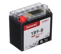 Accurat Sport GEL LCD YB9-B Motorradbatterie 9Ah 12V (DIN 50914) YG9-B 12N9-4B1 Gel12-9-4B-1