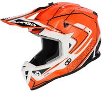 Acerbis Linear 2026 Motocross Helm, orange/weiß, Größe S (55/56)