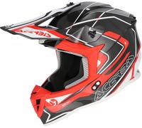 Acerbis Linear 2026 Motocross Helm, schwarz/rot/weiß, Größe XL (61/62)