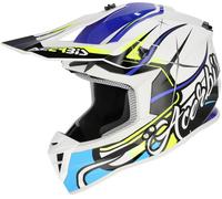 Acerbis Linear Graphic 2026 Motocross Helm, weiß/blau/schwarz, Größe XS (53/54)
