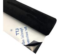 ACESOME alcantara Folie Selbstklebend, 50 x 149cm Stretch Wildleder Optik Kunstleder für Cockpit, Dachhimmel Stoff Kunstleder SelbstklebendSchwarz