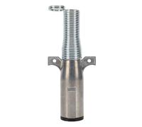 ACOGEDO 7-poliger Runder Anhängerstecker, 7-poliger Runder Kabelbaum, Wohnmobilstecker, Universeller Elektrischer Aluminium-Anhängerstecker mit Verlängerter Feder für An