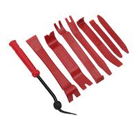 ACOGEDO 8-teiliges Werkzeugset Zum Entfernen von Autoverkleidungen für die Demontage von Armaturenbrett-Radio-Türverkleidungen - Ergonomischer Kratzer - Auto-Innenraum-Reparaturset, Rot (Rot)