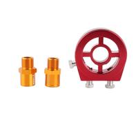 ACOGEDO Universal-Aluminium-Ölfilter-Kühlerplatte, Öldruck-Temp-Messgerät-Adapter-Set, Hochtemperaturbeständig für Motorschutz, Rote Farbe