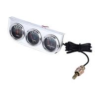 Acouto Dreifach-Messgerät-Set für Autos, 3-in-1-Set mit Mechanischem Spannungs-, Öldruck- und Temperaturmessgerät mit Plattiertem Ex-Auto-Dreifach-Messgerät-, Mechanisches -, Spannungsanzeige,